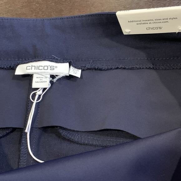 Chico's Pants Women's Size 00R (2) Brigitte Ink Blue Slim Ankle Pull-On NWT - Picture 5 of 9